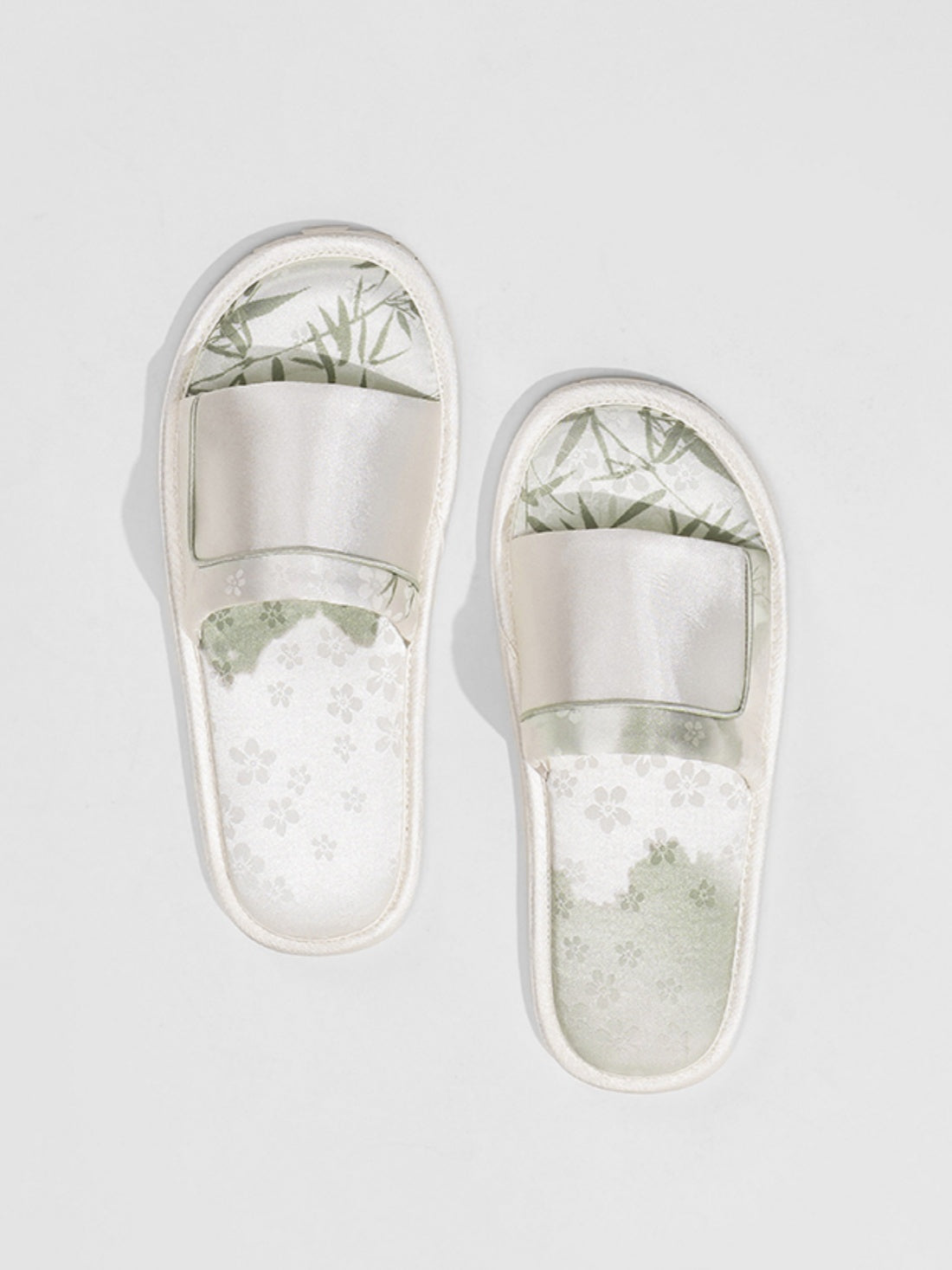 New Eastern Jacquard Satin Slippers