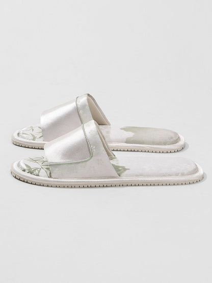 New Eastern Jacquard Satin Slippers