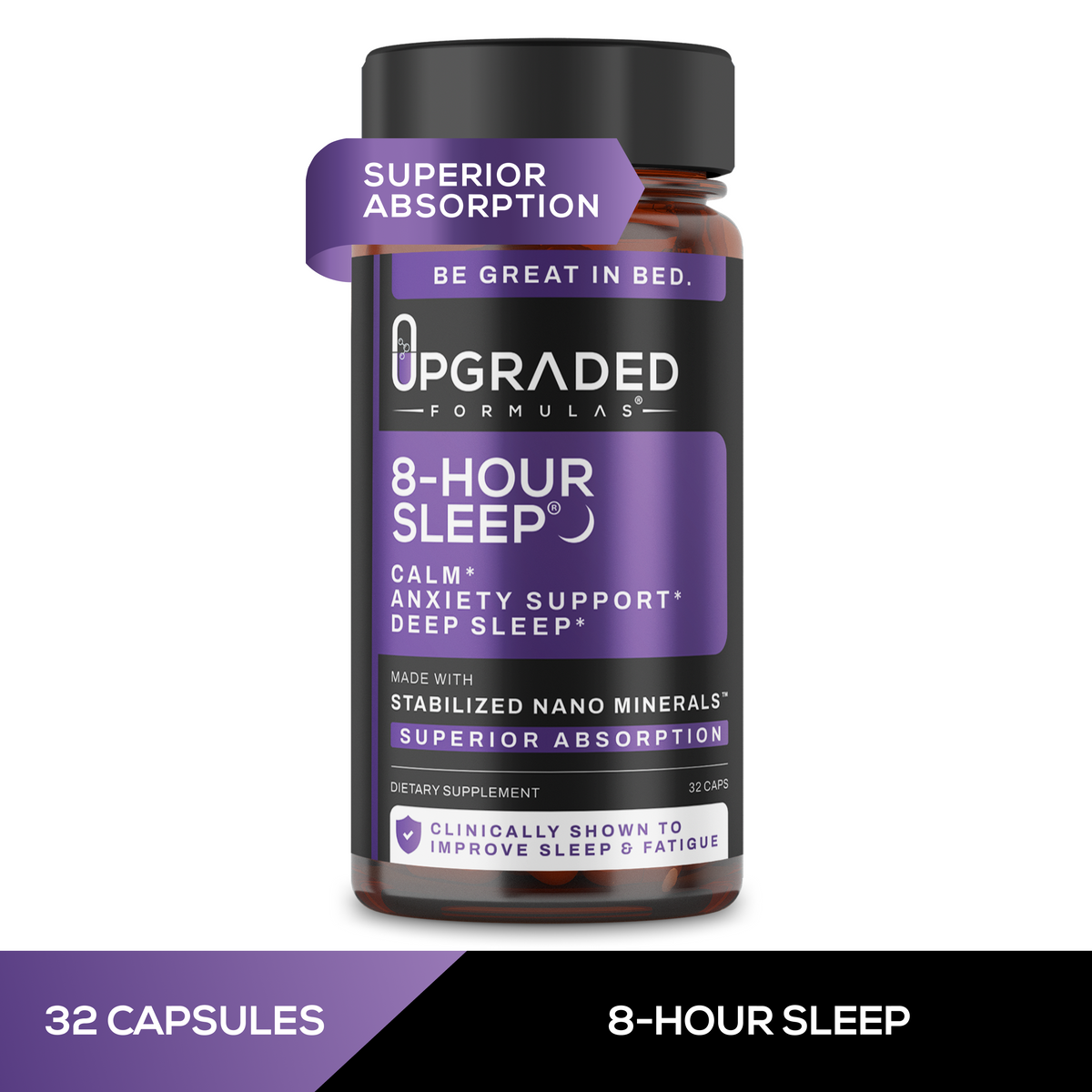 Upgraded 8-Hour Sleep: Clinically Shown To Improve Sleep (32 ct capsules)