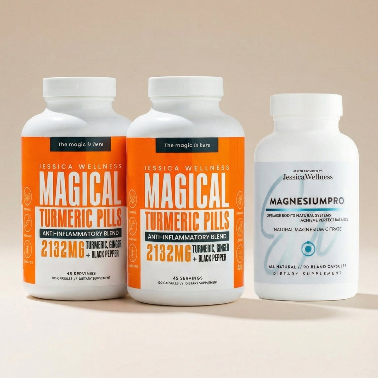 Pilules magiques de curcuma + magnésium gratuit
