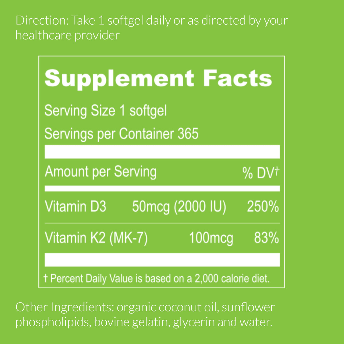 Liposomal D3 2000IU K2 100mcg