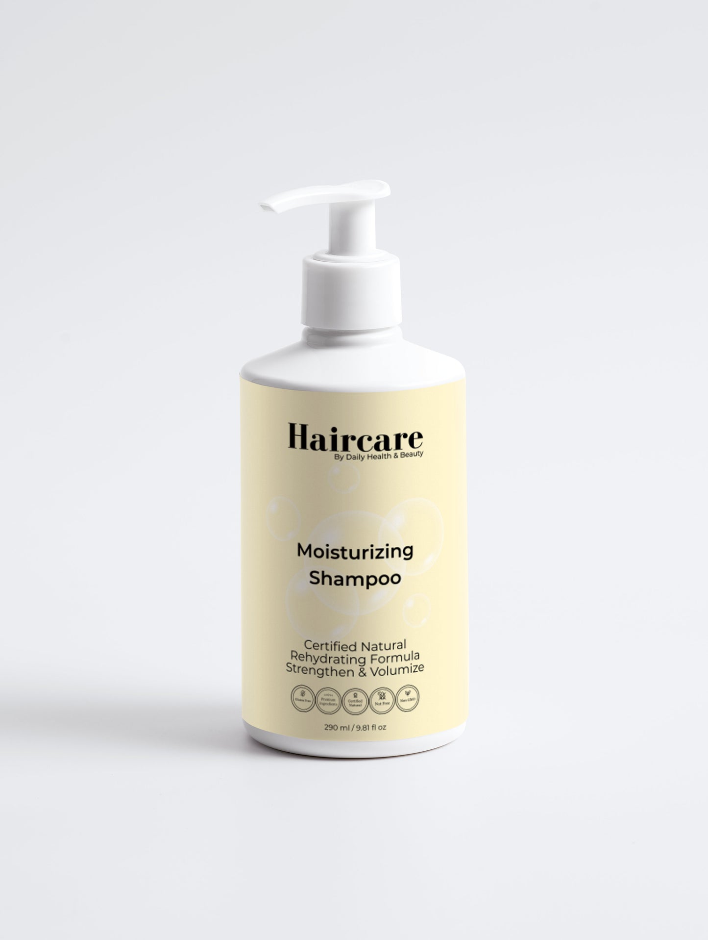 Moisturising Shampoo bottle — COSMOS Natural certified, gluten-free, nut-free — Daily Health & Beauty