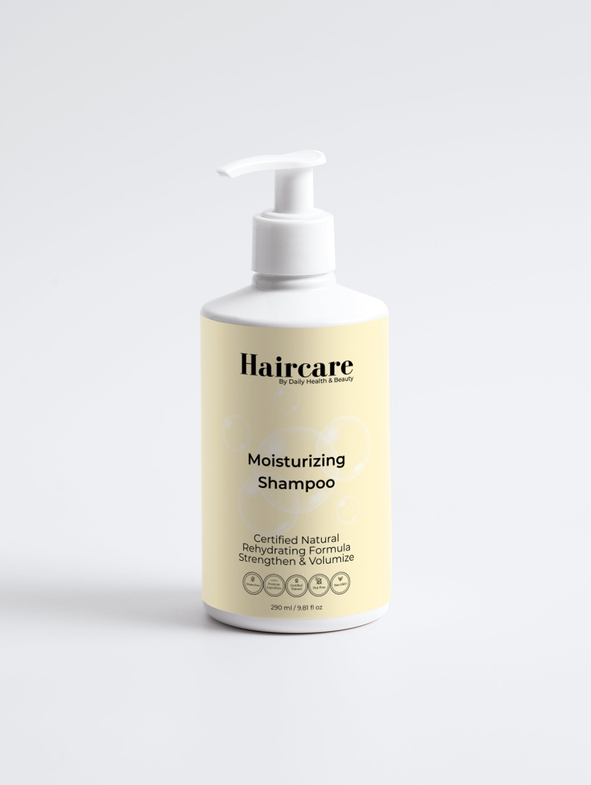 Moisturising Shampoo bottle — COSMOS Natural certified, gluten-free, nut-free — Daily Health & Beauty