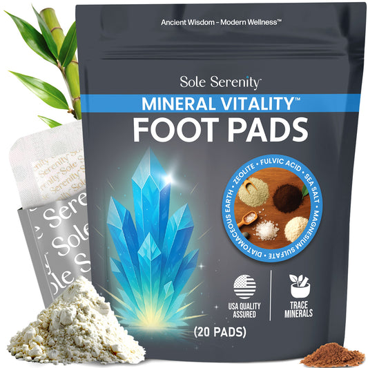 Mineral Vitality Detox Foot Pads with Fulvic Acid, Sea Salt, Magnesium