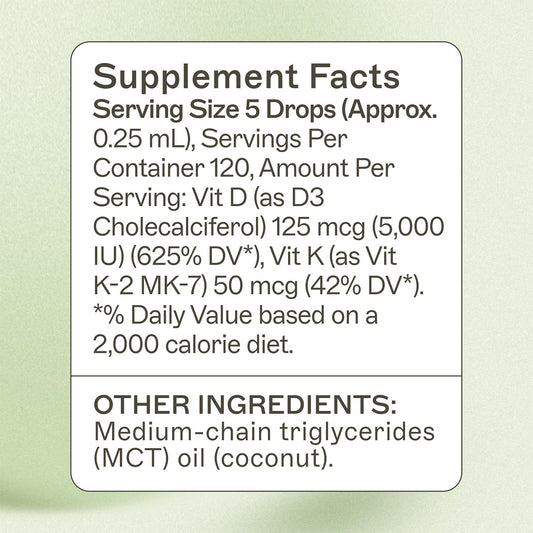 Vitamin D3/K2 5,000 IU Liquid