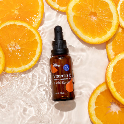 Suero facial de vitamina C con ácido hialurónico