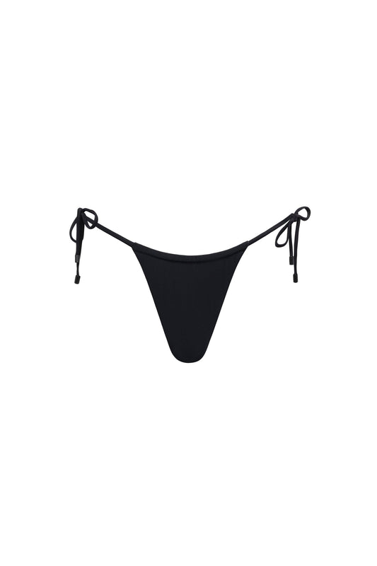 Waikiki String Tie Bikini Bottom Black