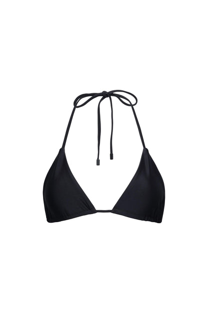 Waikiki Triangle String Bikini Top Black