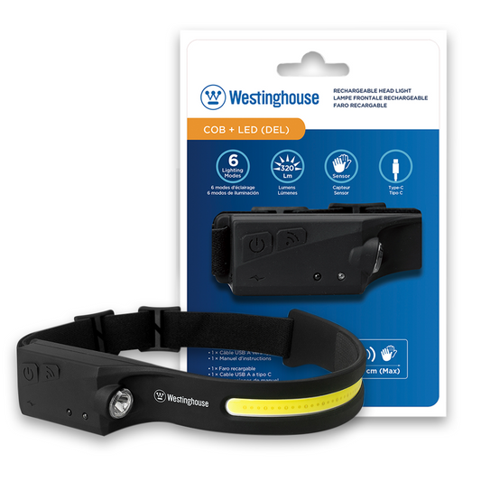 Westinghouse WF218 Rechargeable COB & LED Head Light w/ Wave Sensor -