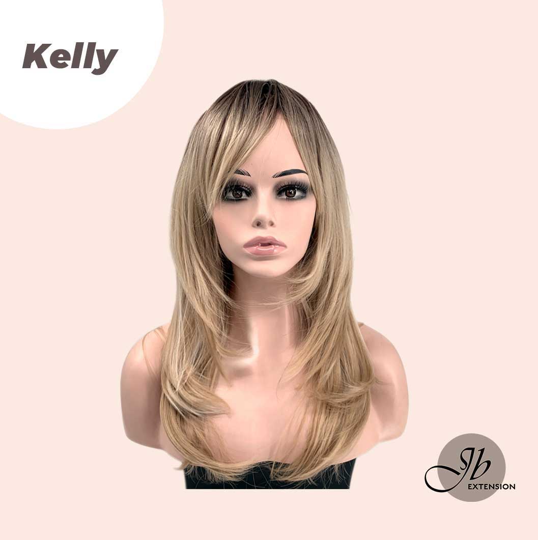 JBEXTENSION 22 Inches Mix Blonde Medium Length Hair Wig KELLY
