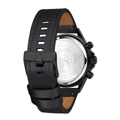 "DHAKA" MEN`S LEATHER BAND CHRONOGRAPH WATCH