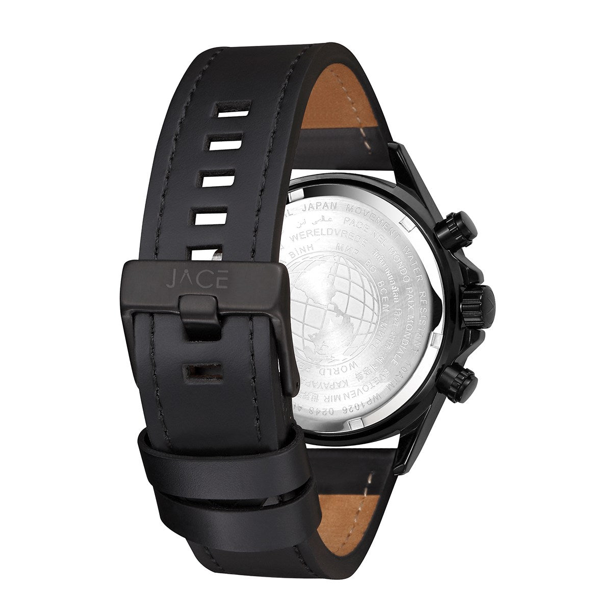 "FREEPORT" MEN`S LEATHER BAND CHRONOGRAPH WATCH