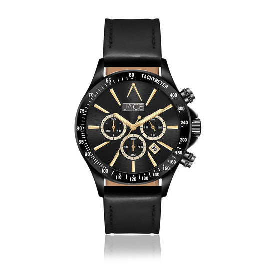 "DHAKA" MEN`S LEATHER BAND CHRONOGRAPH WATCH