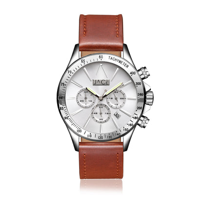 "KATHMANDU" MEN`S LEATHER BAND CHRONOGRAPH WATCH
