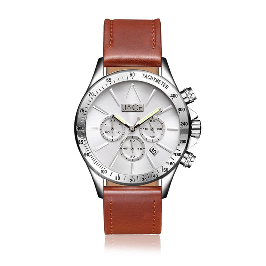 "KATHMANDU" MEN`S LEATHER BAND CHRONOGRAPH WATCH