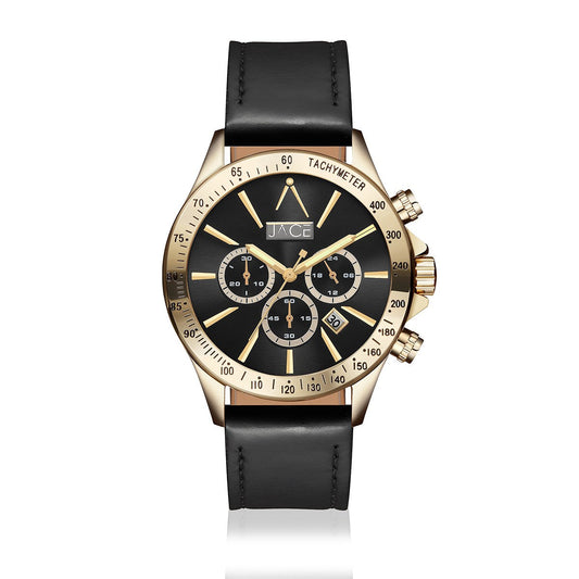 "SANTA CRUZ" MEN`S LEATHER BAND CHRONOGRAPH WATCH