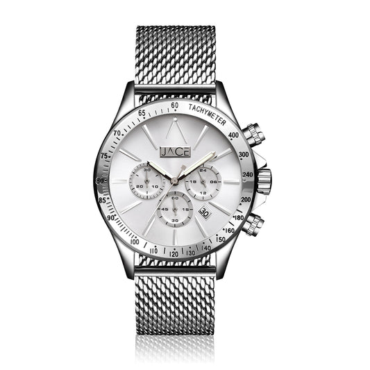 "LYON" MEN`S MESH BAND CHRONOGRAPH WATCH