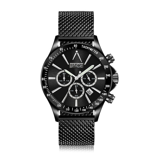 "NICOSIA" MEN`S MESH BAND CHRONOGRAPH WATCH