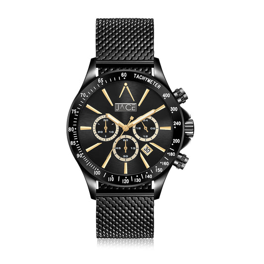 "ROSEAU" MEN`S MESH BAND CHRONOGRAPH WATCH