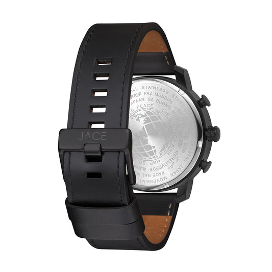 "MADRID" MEN`S LEATHER BAND CHRONOGRAPH WATCH