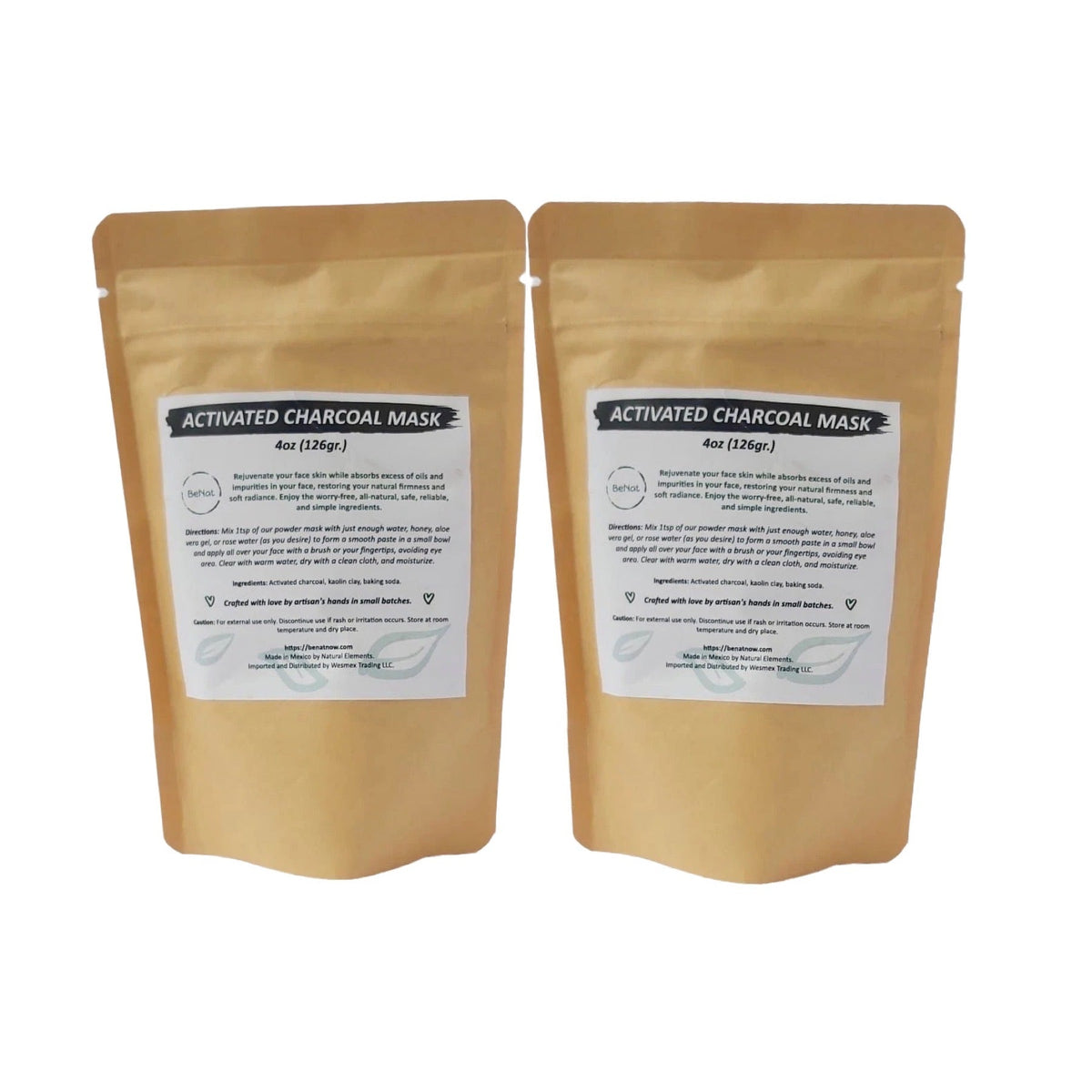 Mascarilla facial de carbón activado (paquete de 2)