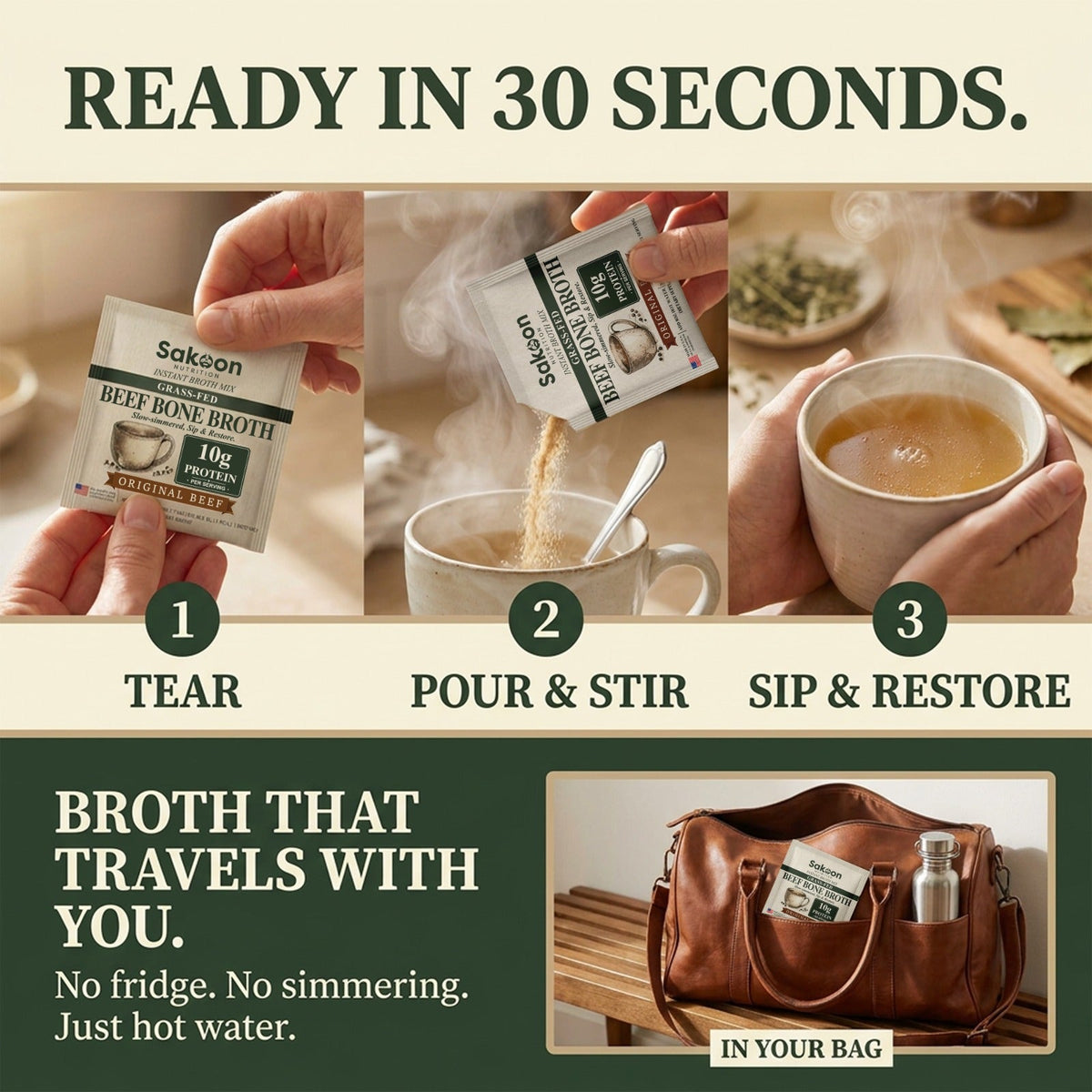 Grass-Fed Beef Bone Broth Powder