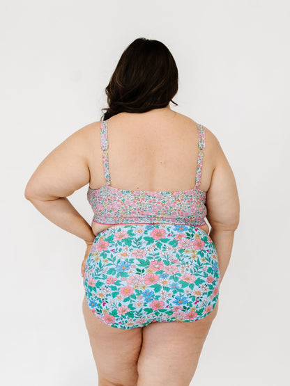 Whimsy Floral / Trellis Floral Reversible Ultra High-Waist Bottom