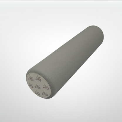 Rodillo de corcho para estiramiento y masaje envuelto en cuero I AM