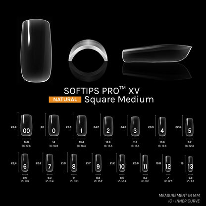 SOFTIPS PRO™ XV NATURAL - SQUARE MEDIUM