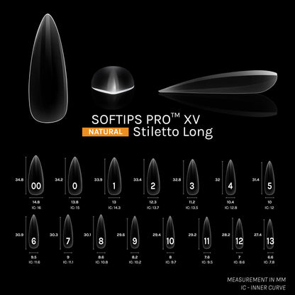 SOFTIPS PRO™ XV NATURAL - STILETTO LONG
