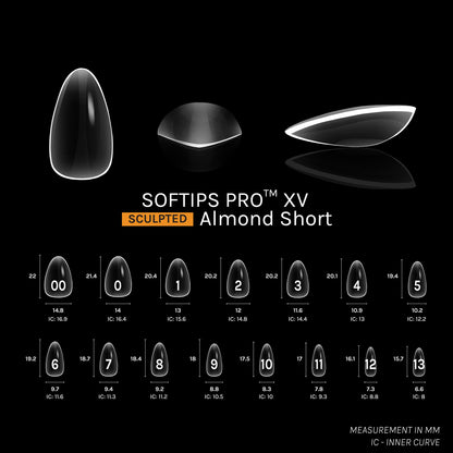 SOFTIPS PRO™ XV SCULPTED - ALMOND SHORT