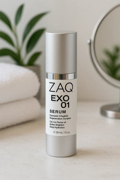 ZAQ EXO 01 Exosome & Peptide Serum – Cellular Regeneration, Skin Barrier Repair & Deep Hydration