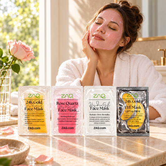 ZAQ Hydrogel Mask Collection – 4-Piece Face & Eye Mask Set
