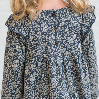 Colored Organics - Mika Ruffle Long Sleeve Dress