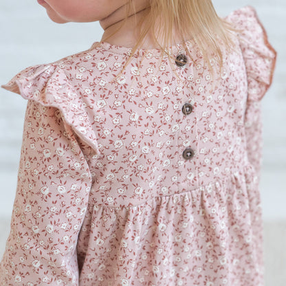 Colored Organics - Mika Ruffle Long Sleeve Dress