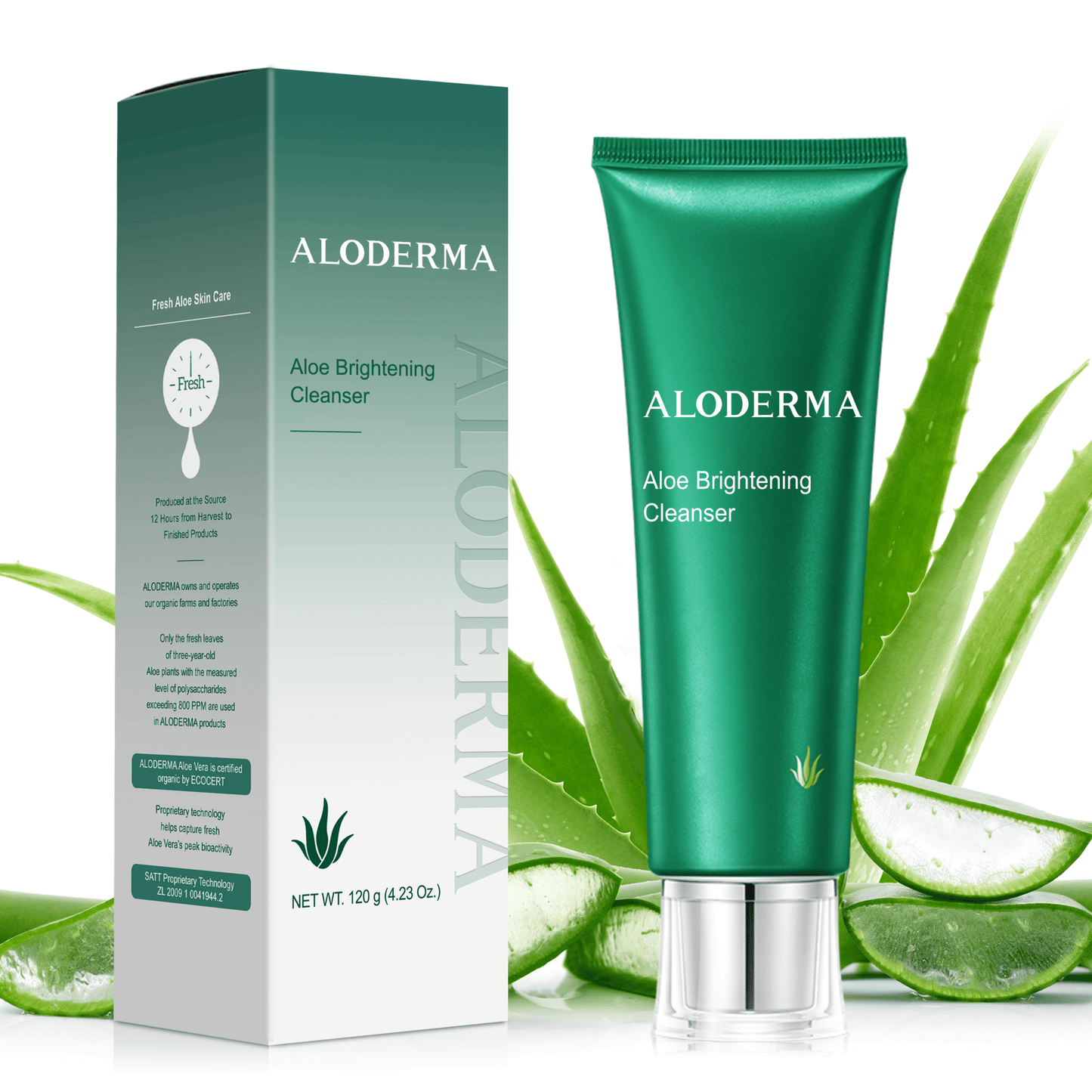 Limpiador facial iluminador con aloe 