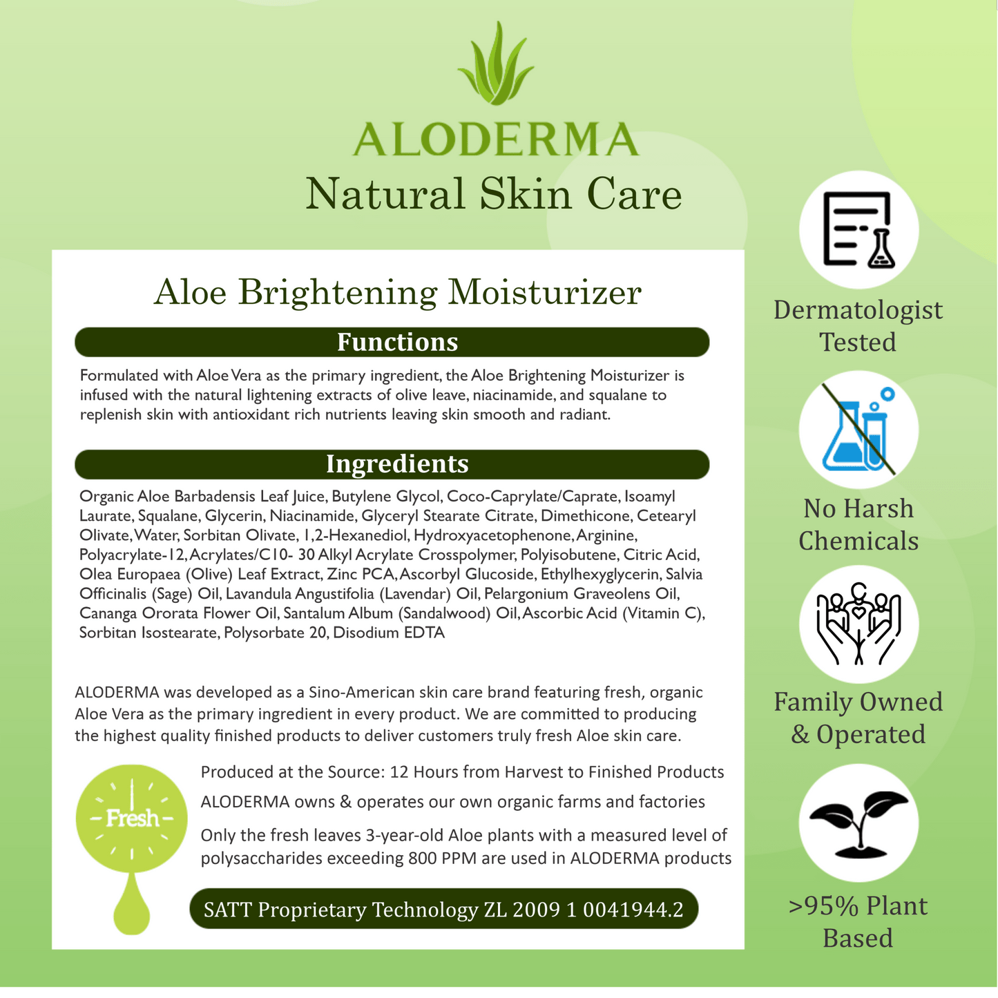 Hidratante iluminador de aloe 