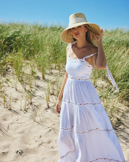 Amaryllis Sun Hat - Antique Eyelet Scallop Lace Ribbon | Daily Health & Beauty