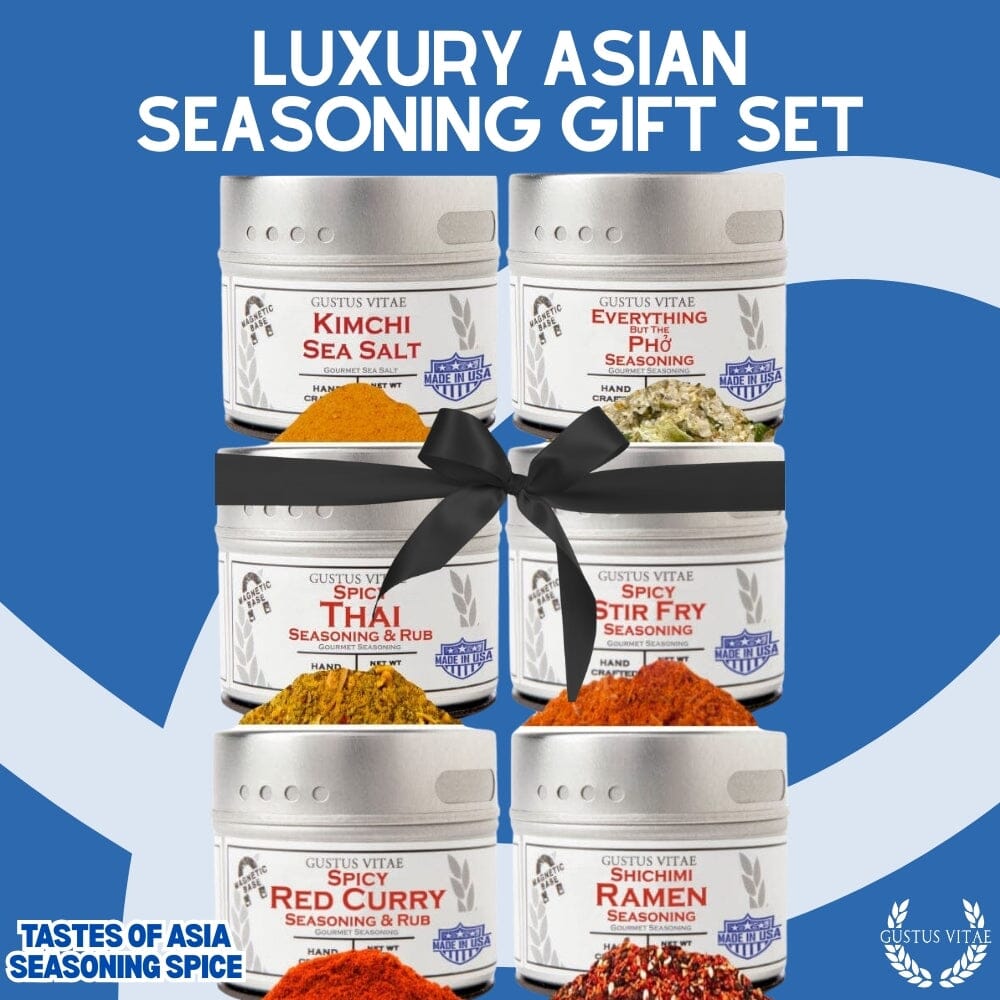Asian Seasonings Gift Set - Tastes of Asia - Artisanal Spice Blends Six Pack