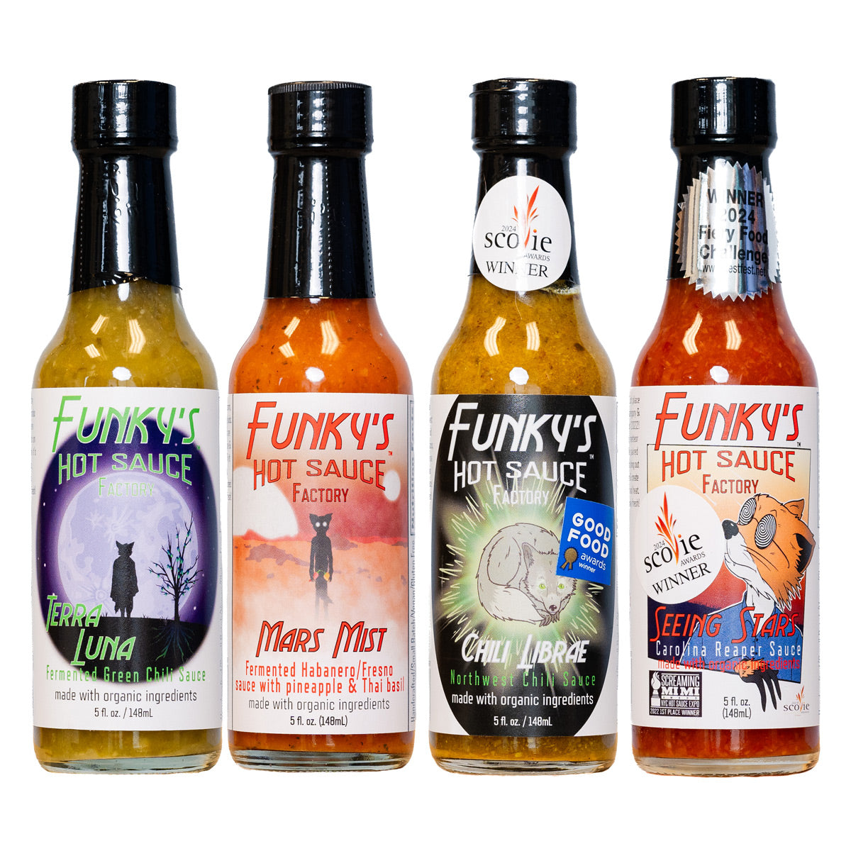 Paquete de 4 ganadores del premio Funky
