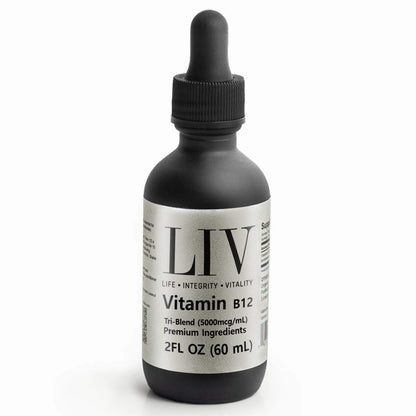 Vitamin B12 Tri-Blend Liquid Energy Booster (5000mcg, 60 servings)