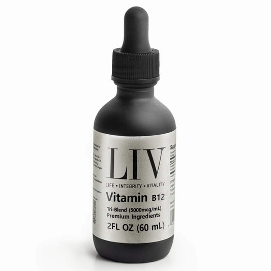 Vitamin B12 Tri-Blend Liquid Energy Booster (5000mcg, 60 servings)