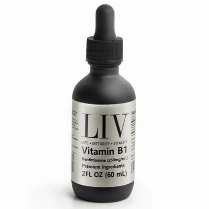 Vitamin B1 Thiamine Liquid Metabolic Booster (Benfotiamine 250mg, 60 servings)