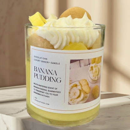 Doodlations Boutique Candle | Banana Pudding