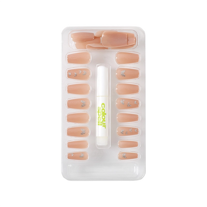 Press On Nails & Glue -Nude