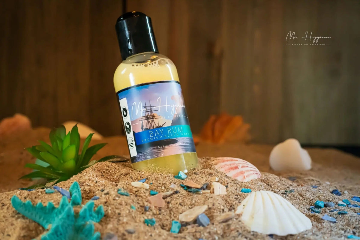 Lavado de barba con ron de laurel
