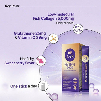 [Bundle] Low Molecular Collagen 5000, 15 sticks x 3box