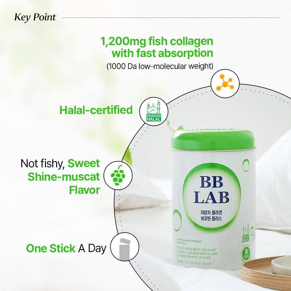 [Bundle] Low-Molecular Collagen Biotin Plus, 30 sticks x 3box