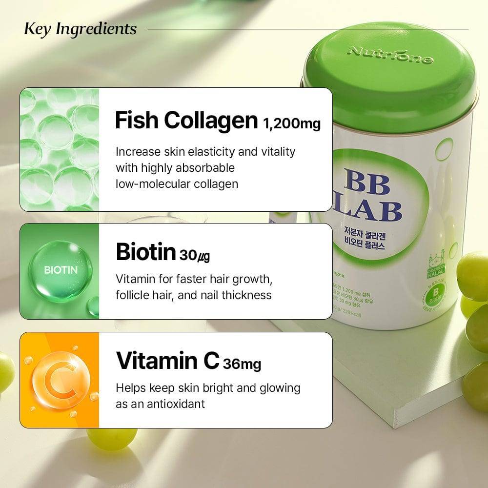 [Bundle] Low-Molecular Collagen Biotin Plus, 30 sticks x 3box