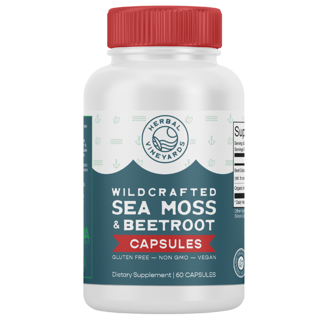 Organic Sea Moss & Beet Root Capsules - 60 Count